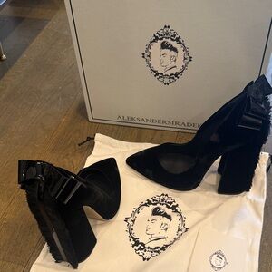 Aleksander Siradekian mixed media block heels- sz 39